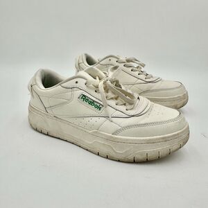 Reebok Tech Geo Club C Green/White Women's Platform Sneakers Women's Size 8